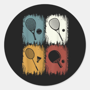 Adesivo Racketlon, Esporte de Torneio Com 4 Disciplinas