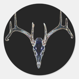 Adesivo Rackgrafix Neon Buck Skull Sticker, Round