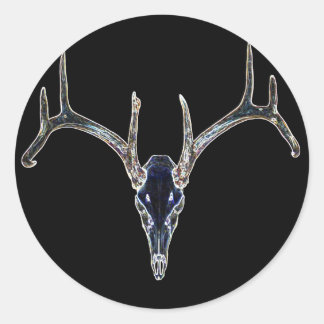 Adesivo Rackgrafix Neon Buck Skull Sticker, Round