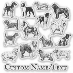 Adesivo Rações de Vintage de Pão de Cão Personalizado