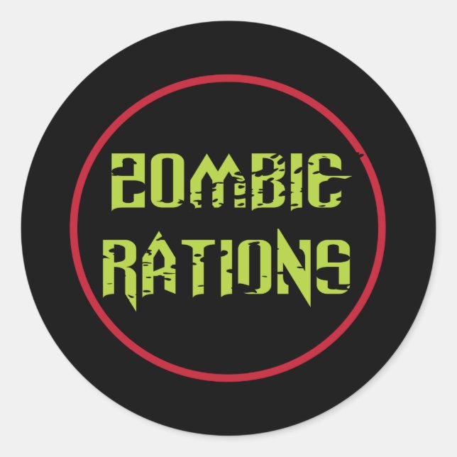 Adesivo Rações de Zumbi (Frente)
