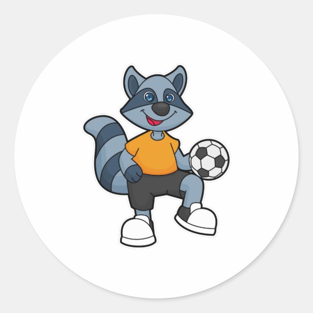 Adesivo Racoon com jogador de futebol (Frente)