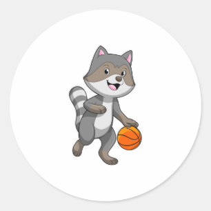 Adesivo Racoon como jogador de basquetebol