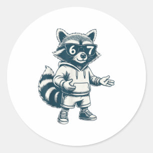 Adesivo Racoon Engraçado 67 Meme Seis Sete