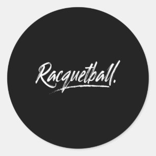 Adesivo Racquetball E Em Uma Fonte Agressiva