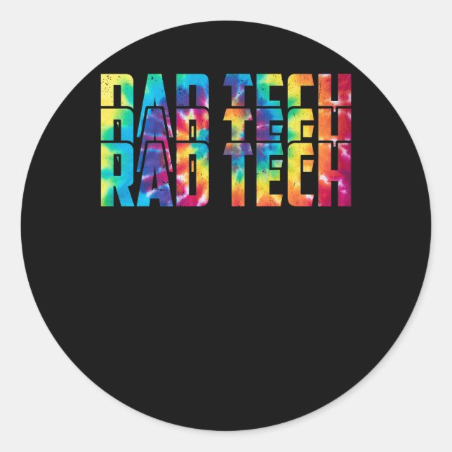 Adesivo Rad Tech Radiologic Appreciation Day Tie Dye Techn (Frente)