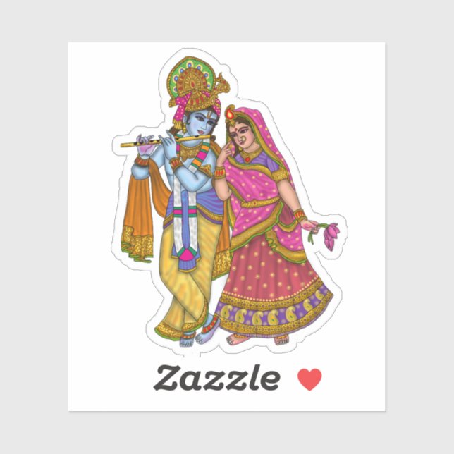 Adesivo Radha Krishna (Folha)