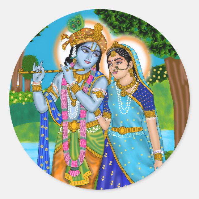 Adesivo Radha Krishna Sticker (Frente)