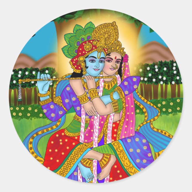 Adesivo Radha Krishna Sticker (Frente)