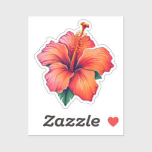 Adesivo Radiação Tropical: Fiery Hibiscus
