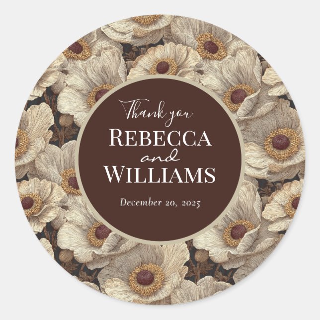 Adesivo Radiant Anemones Garden Garden Wedding (Frente)