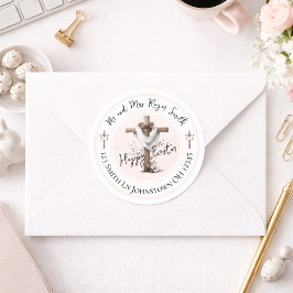 Adesivo Radiant Easter Cross Return Address Label