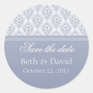 Adesivo Radiant Glam Damask Save the Date Stickers