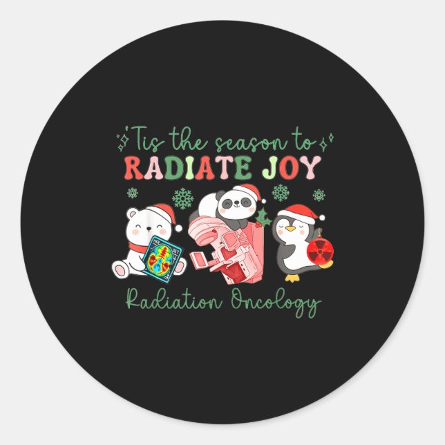 Adesivo Radiation Therapy Christmas Radiation Therapy Radi (Frente)