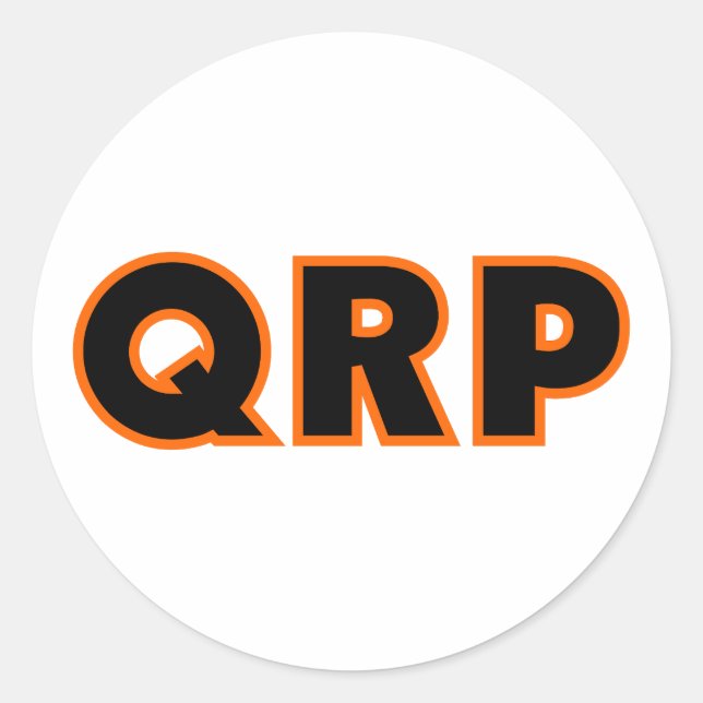 Adesivo Rádio Amateur Ham QRP (Frente)