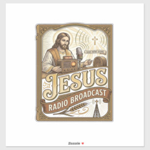 Adesivo Rádio Jesus Transmissão Jesus Rádio Transmissão Cr