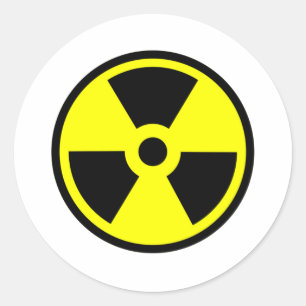 Adesivo Radioactive Yellow And Black Symbol