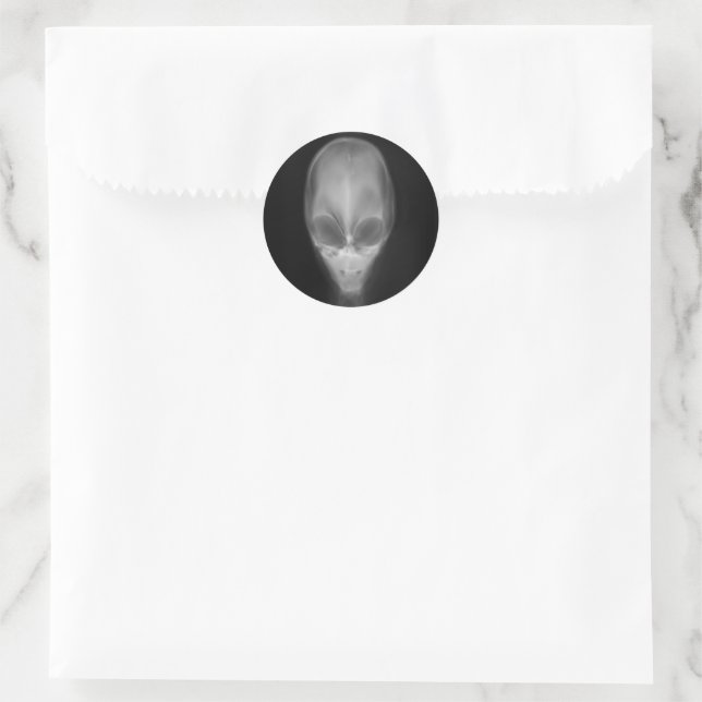 Adesivo Radiografia de Crânio de Alien (Bolsa)