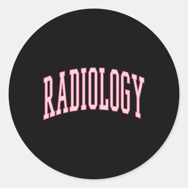 Adesivo Radiologia Enfermeira De Pia Rosa Ct Mri Rad Tech (Frente)