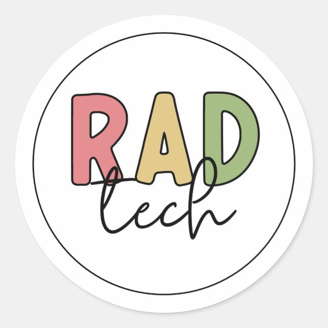 Adesivo Radiologia Radiológica Rad Tech (Frente)