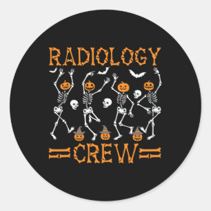 Adesivo Radiologia Tripulante Dançando Esqueleto Pumpkin E