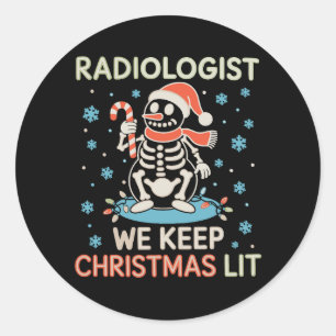 Adesivo Radiologista Nós Mantém Lista de Natal Boneco de N