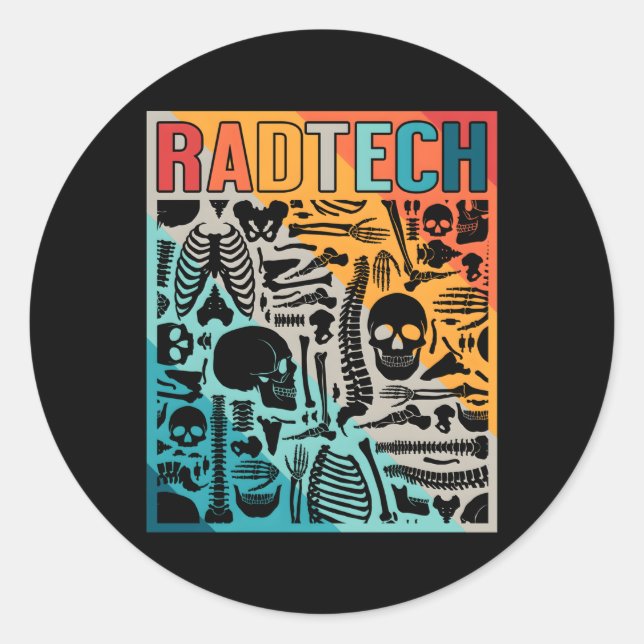 Adesivo Radiologista Tecnologia X-Ray Mri Cat Scan (Frente)