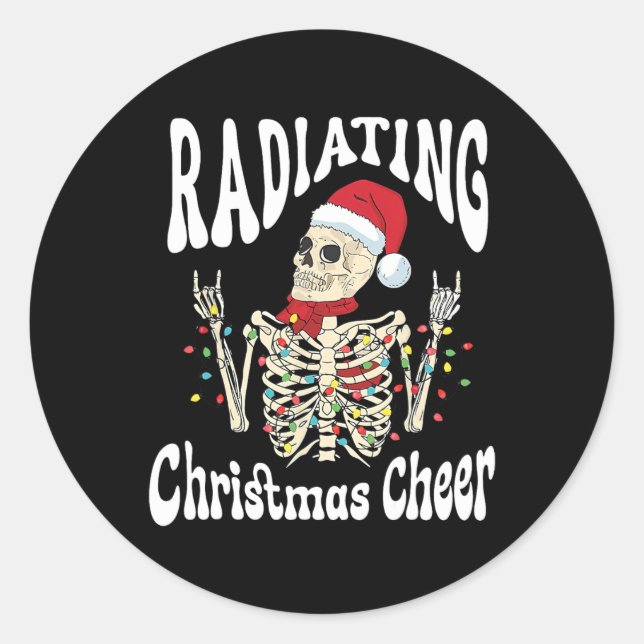 Adesivo Radiology Radiating Christmas Cheer X-ray Rad Tech (Frente)