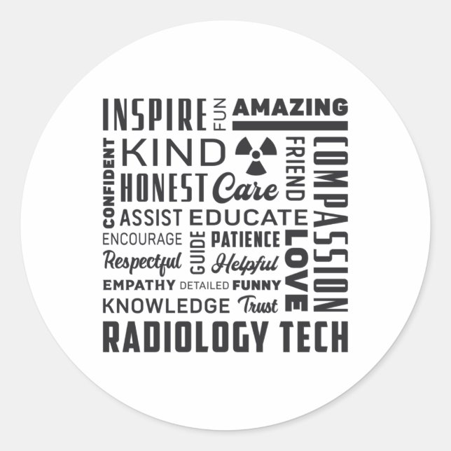 Adesivo Radiology Tech Technologist Rad Tech X-Ray Tech (Frente)