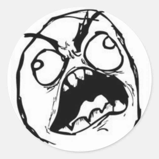Adesivo Rage Face (Frente)
