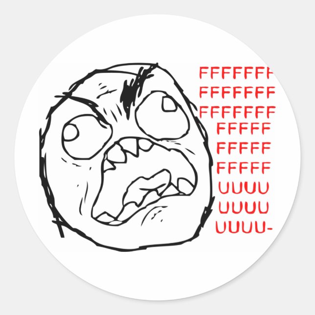 Adesivo Rage Face Original (Frente)