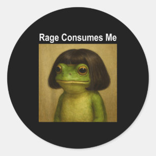 Adesivo Rage Me Consome Sapo Sapo Engraçado Corte de Cabel