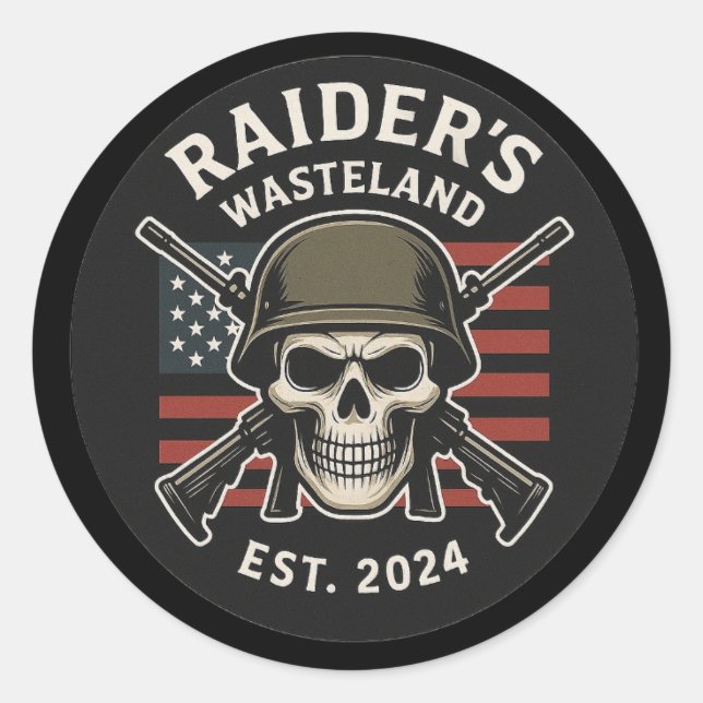 Adesivo Raider’s Wasteland Official Logo Sticker (Frente)