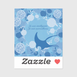 Adesivo raie, fleur de vie, orange, mandala,zen,chakra,