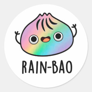 Adesivo Rain-bao Funny Rainbow Dimsum Bao Pun