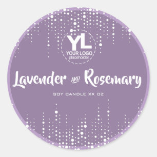 Adesivo Rain Glitter Roxo Encapsulamento Velas de Soja