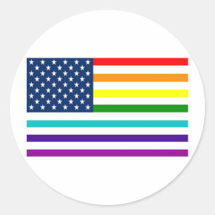 Adesivo Rainbow American Flag