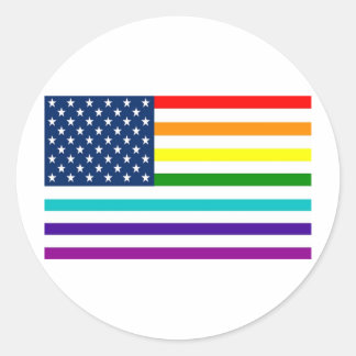 Adesivo Rainbow American Flag
