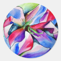Rainbow Azalea flor original de aquarela