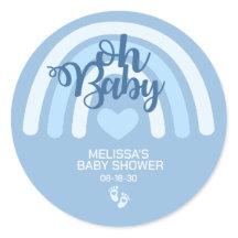 Rainbow Baby Boys Personalizado Blue Heart