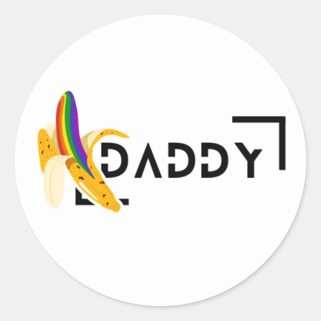 Adesivo Rainbow Banana - Pai - Orgulho gay (Frente)