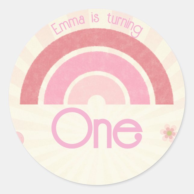 Adesivo Rainbow Birthday (Frente)