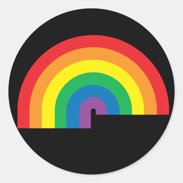 Adesivo Rainbow Black Sticker (Frente)