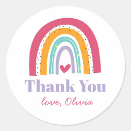 Adesivo Rainbow Bright Birthday Obrigado Por