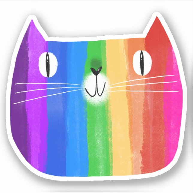 Adesivo Rainbow Cat Sticker (Frente)