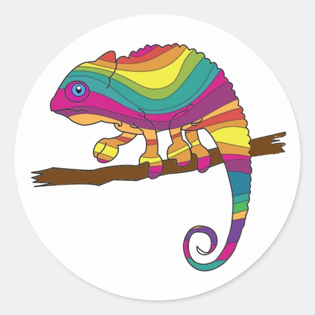 Adesivo Rainbow Chameleon Stickers (Frente)
