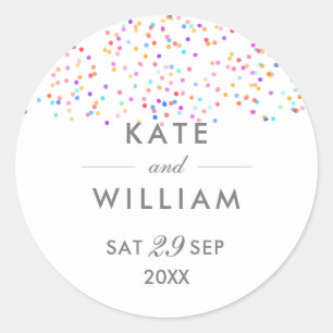 Adesivo Rainbow Confetti Wedding