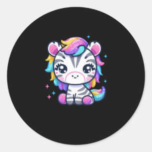 Adesivo Rainbow Cute Zebra Sticker