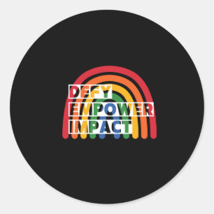 Adesivo Rainbow Defy Empower Impact Sticker