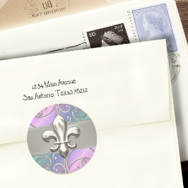 Adesivo Rainbow e Silver Filigree irls Fleur de Lis